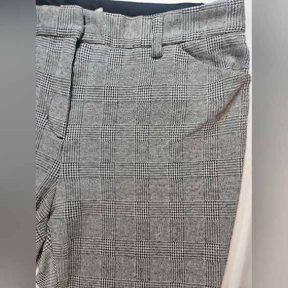 Philosophy Womens Black And White Plaid Straight Leg Button Up Pants Size 10 - Picture 2 of 12